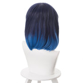 Hashibira Inosuke Black Blue Wig Cosplay Accessories Halloween Party Props